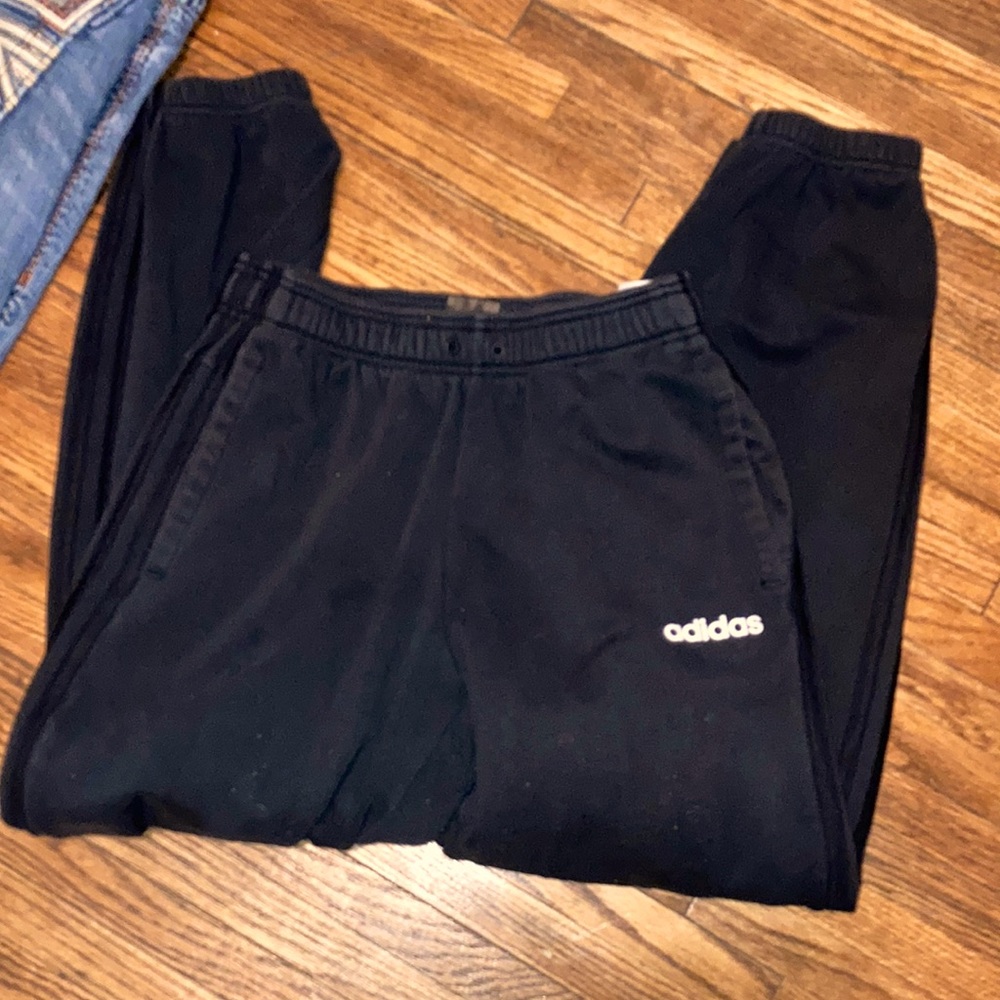 Adidas pants black with a small